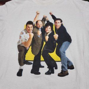 Seinfeld TV Cast T-shirt White Jerry Elaine Kramer George